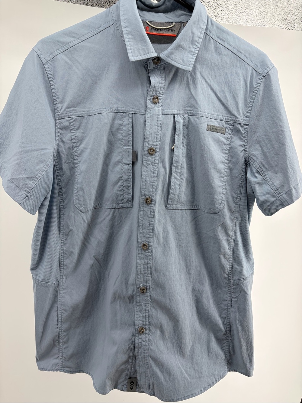 Free Country Light Blue Short-Sleeve Button-Down Shirt